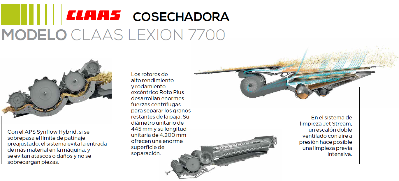 Dercomaq presentó la nueva cosechadora Claas Lexion 7700 repensada y redesarrollada desde sus cimientos